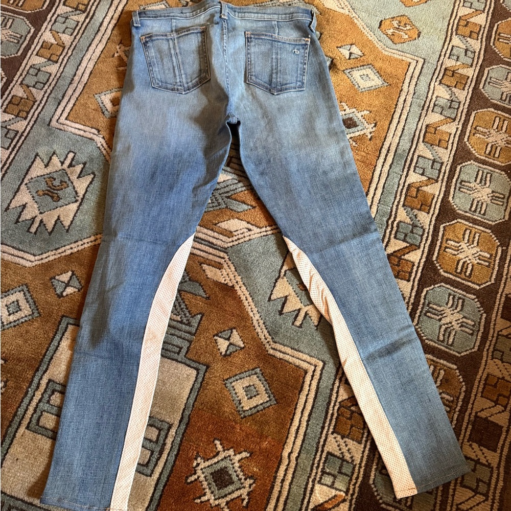 Rag & Bone Blue and White Skinny Jeans